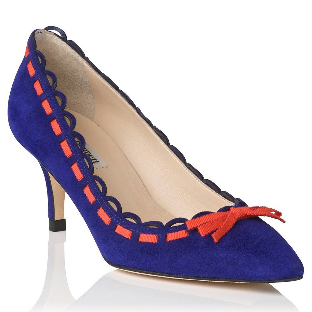 LK Bennett Suede Kitten Heel -Feminine styles with just the right amount of lift